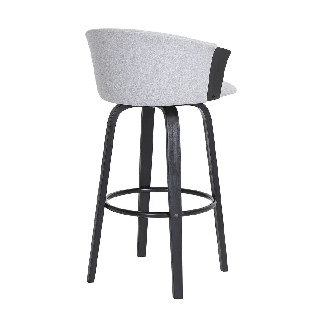 Ruby Modern Upholstered Swivel Bar Stool - Image 3