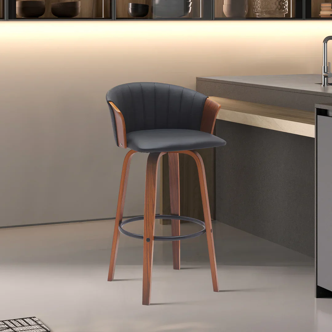 Ruby Modern Upholstered Swivel Bar Stool - Image 5