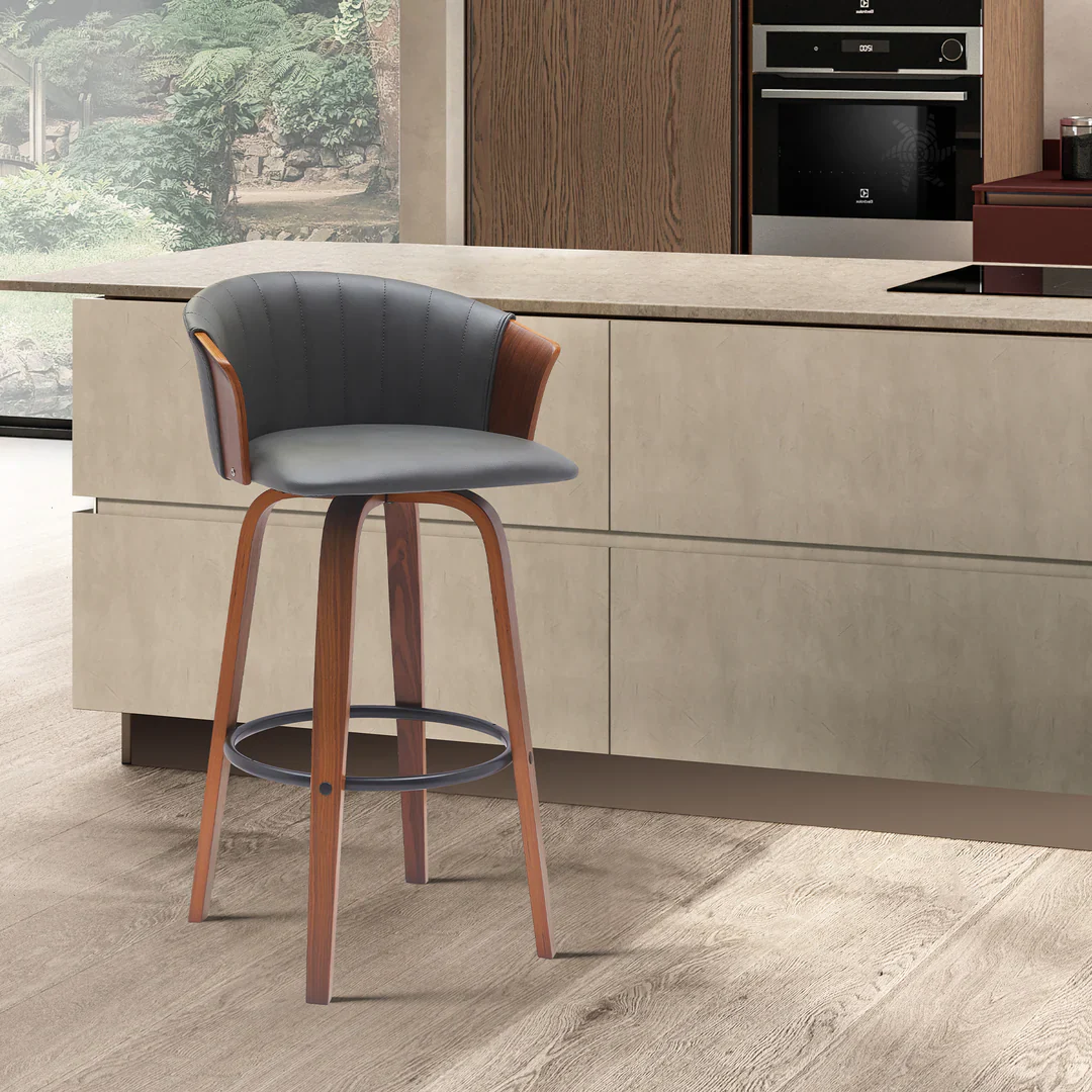 Ruby Modern Upholstered Swivel Bar Stool - Image 8