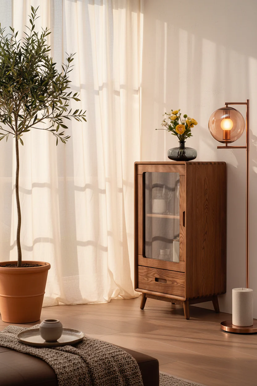 Rustic Charm Display Cabinet - Image 3