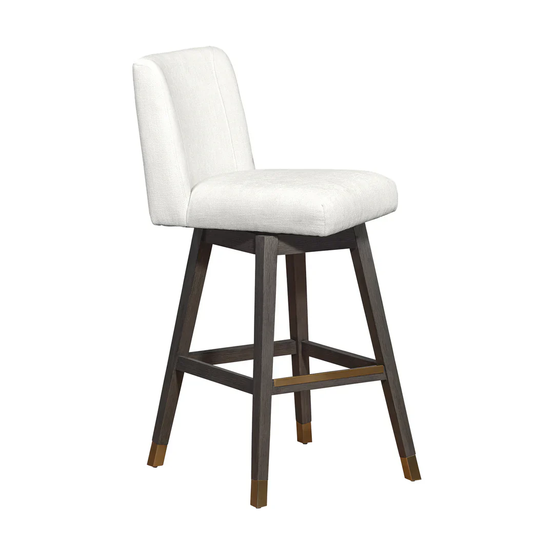 Rustic Elegance Upholstered Counter Stool - Image 2