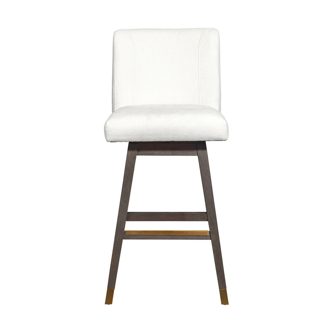 Rustic Elegance Upholstered Counter Stool - Image 3