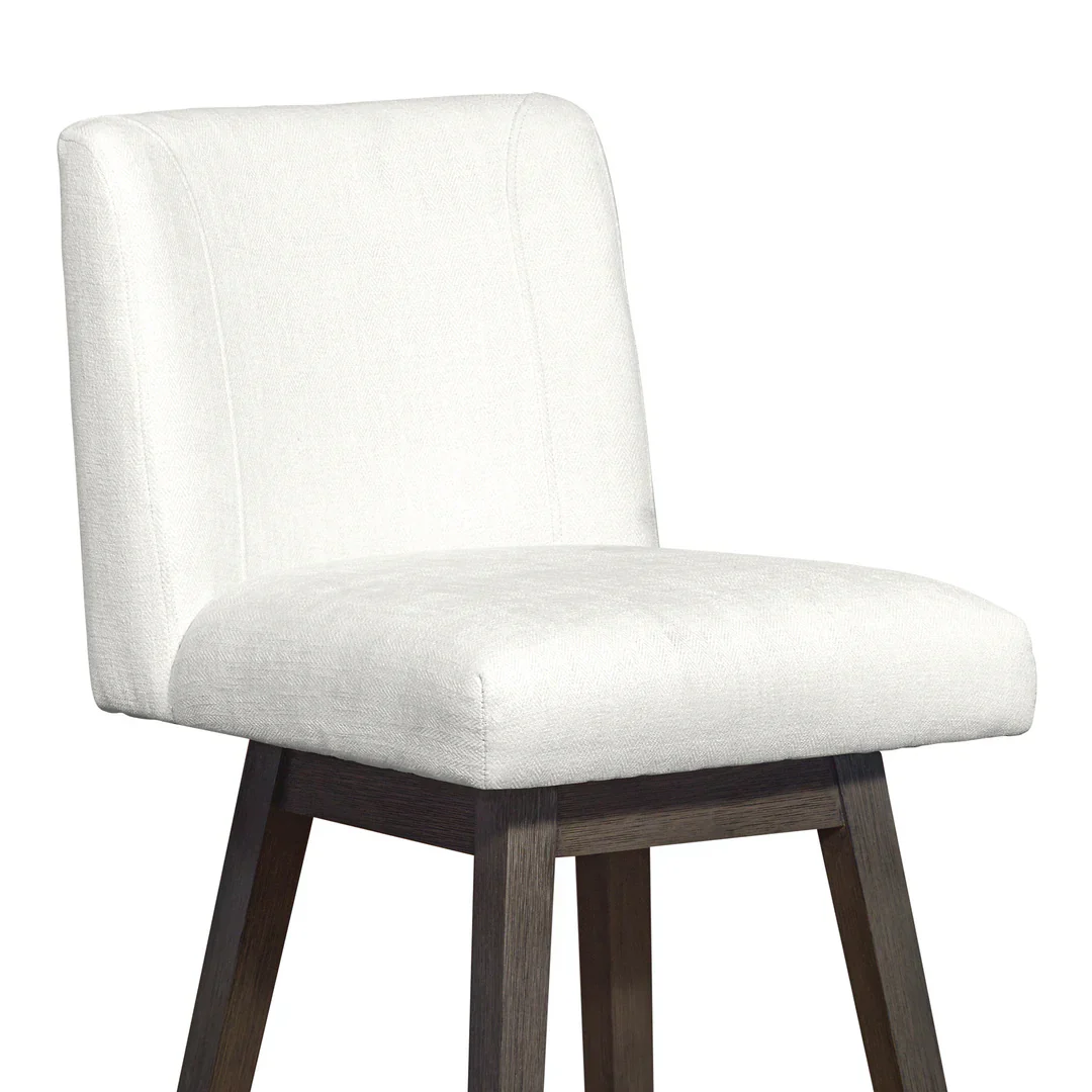 Rustic Elegance Upholstered Counter Stool - Image 4