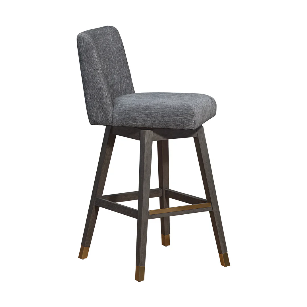 Rustic Elegance Upholstered Counter Stool - Image 6