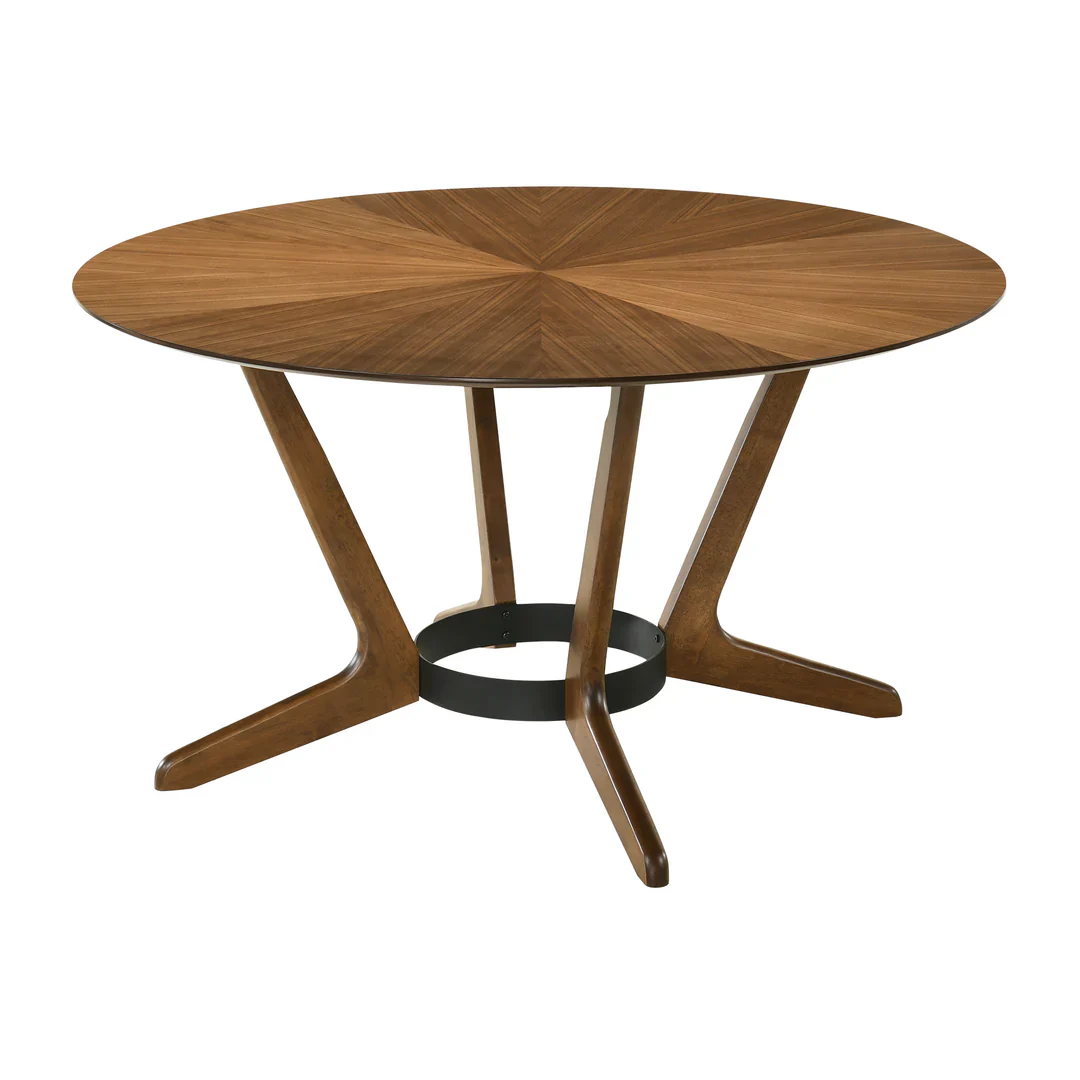 Santana Round Walnut Dining Table - Image 12