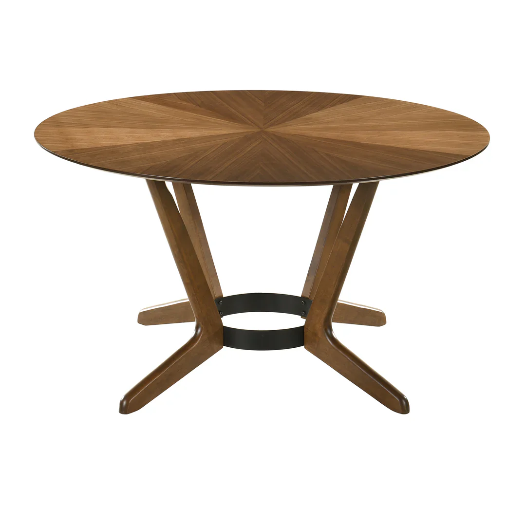 Santana Round Walnut Dining Table - Image 13