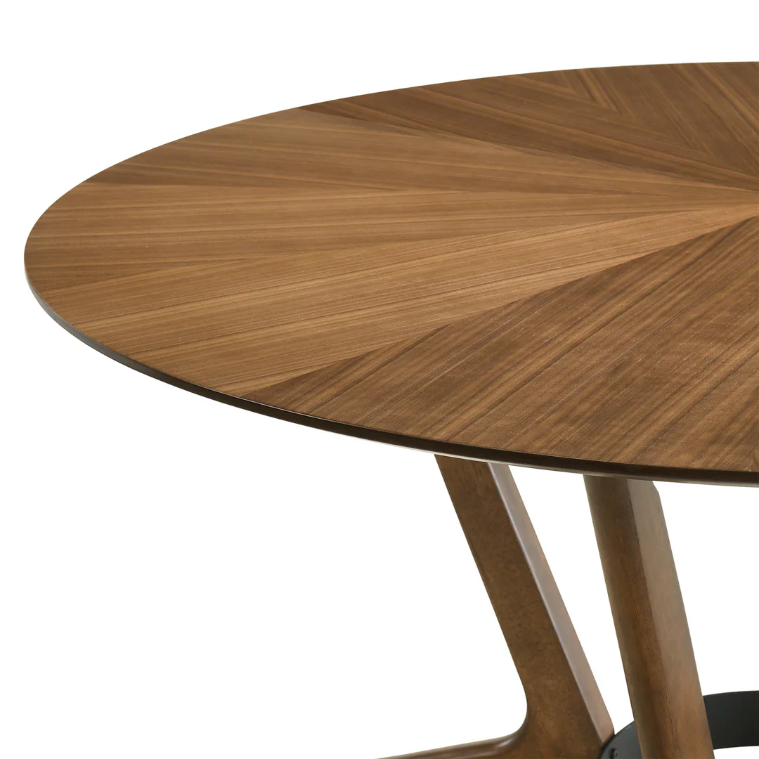 Santana Round Walnut Dining Table - Image 14