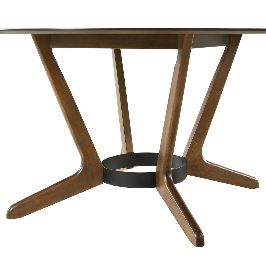 Santana Round Walnut Dining Table - Image 15