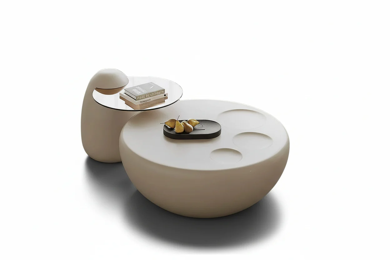 Serenity Pebble Coffee Table Set - Image 13