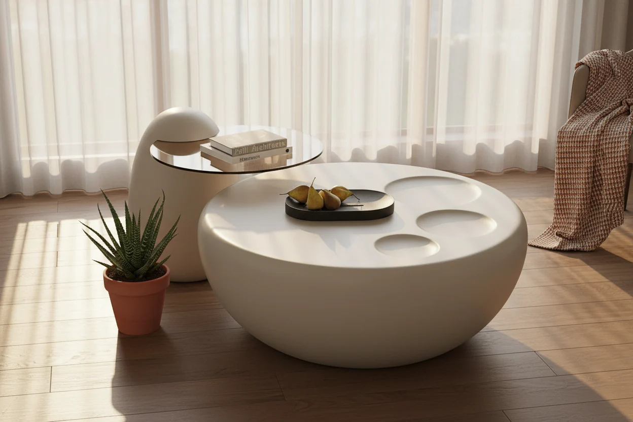 Serenity Pebble Coffee Table Set - Image 2