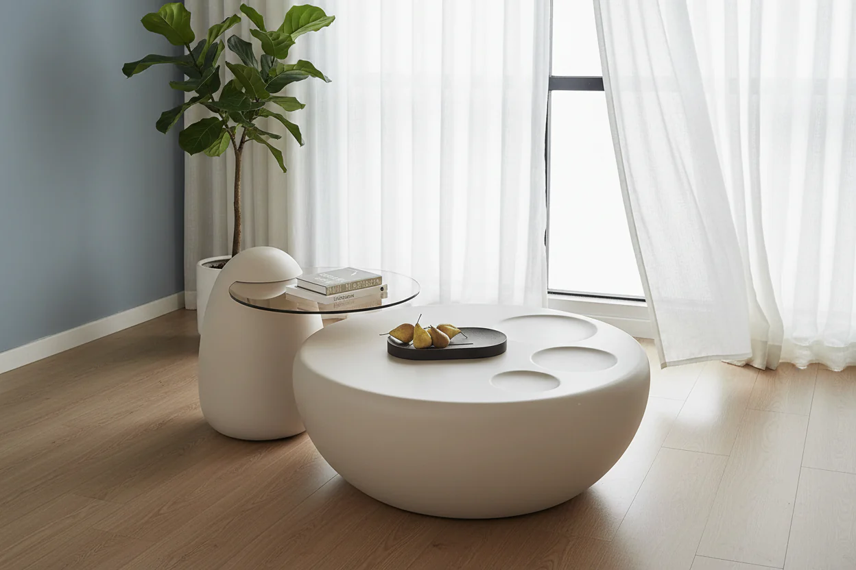 Serenity Pebble Coffee Table Set - Image 4
