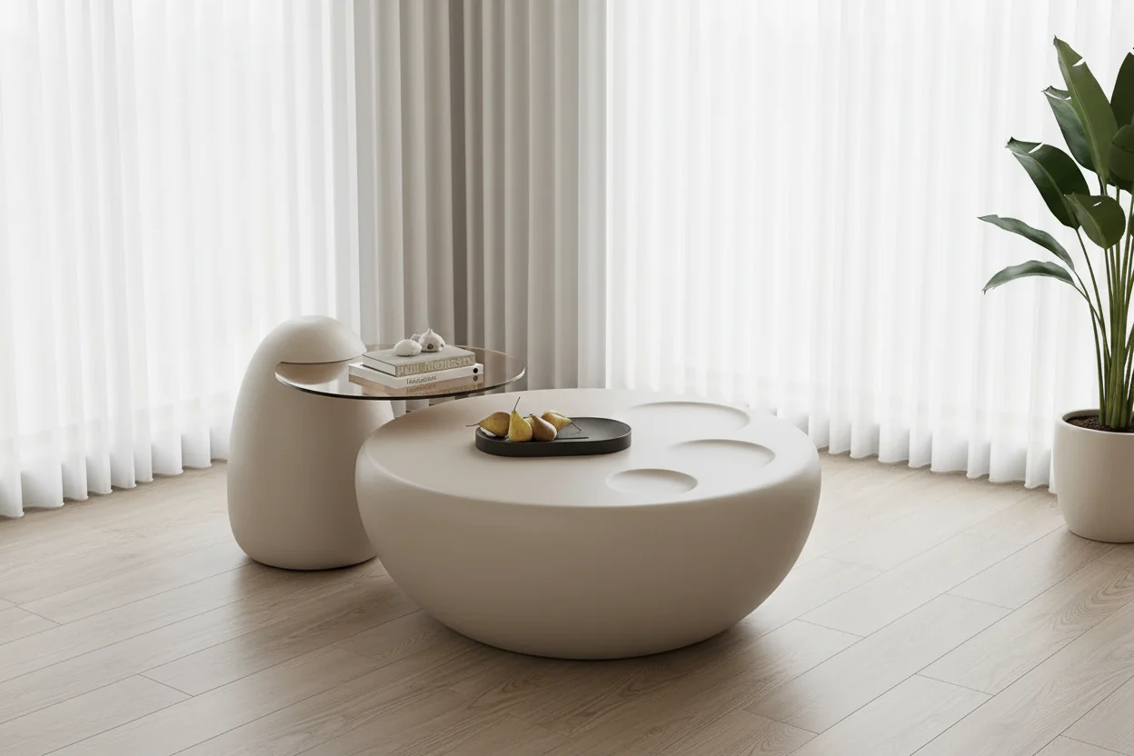 Serenity Pebble Coffee Table Set - Image 5