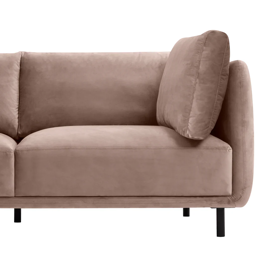 Serenity Taupe Velvet Sofa - Image 12