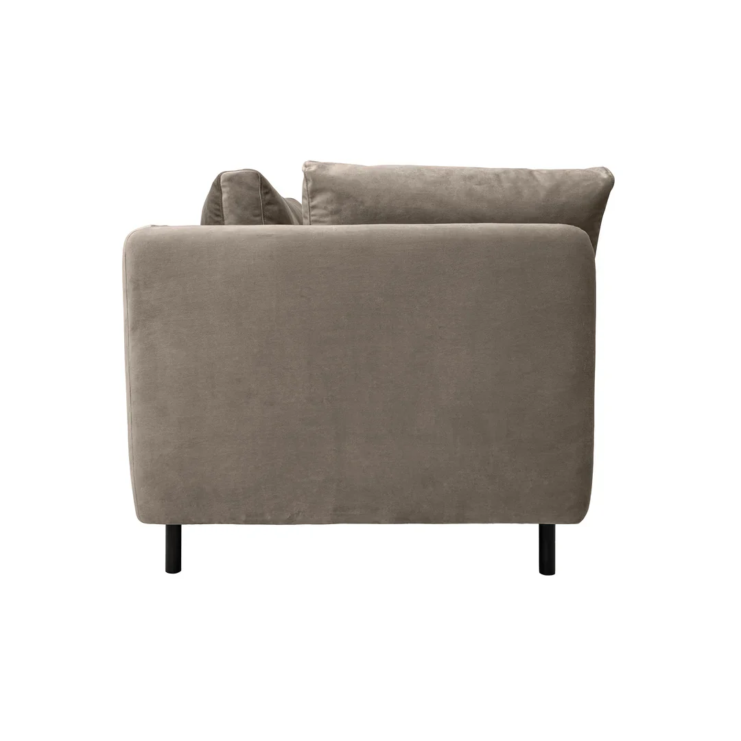 Serenity Taupe Velvet Sofa - Image 4