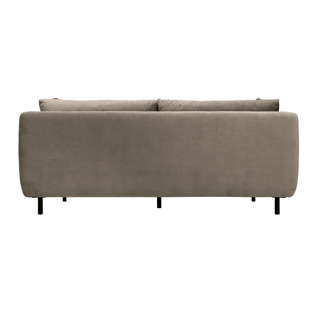 Serenity Taupe Velvet Sofa - Image 5