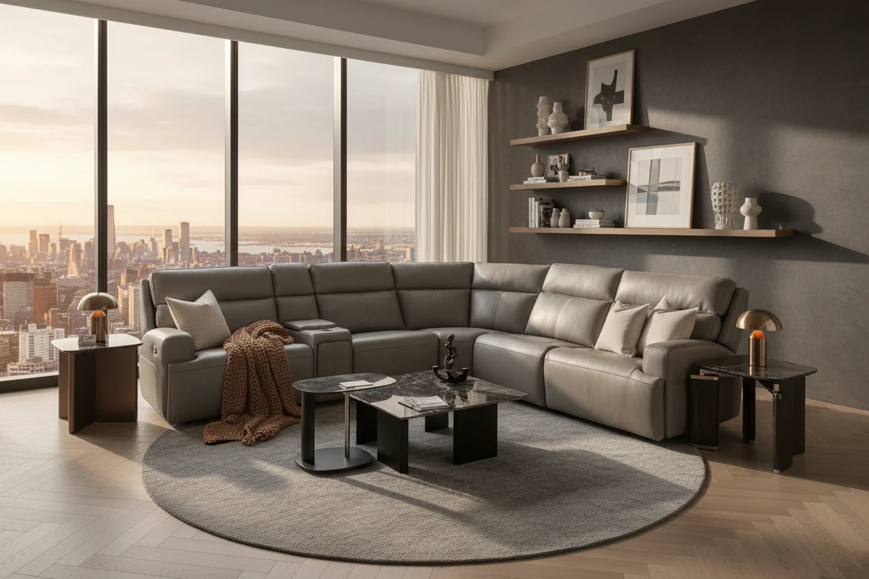 Sereno Reclining Sectional w/ Massaging Function - Image 2