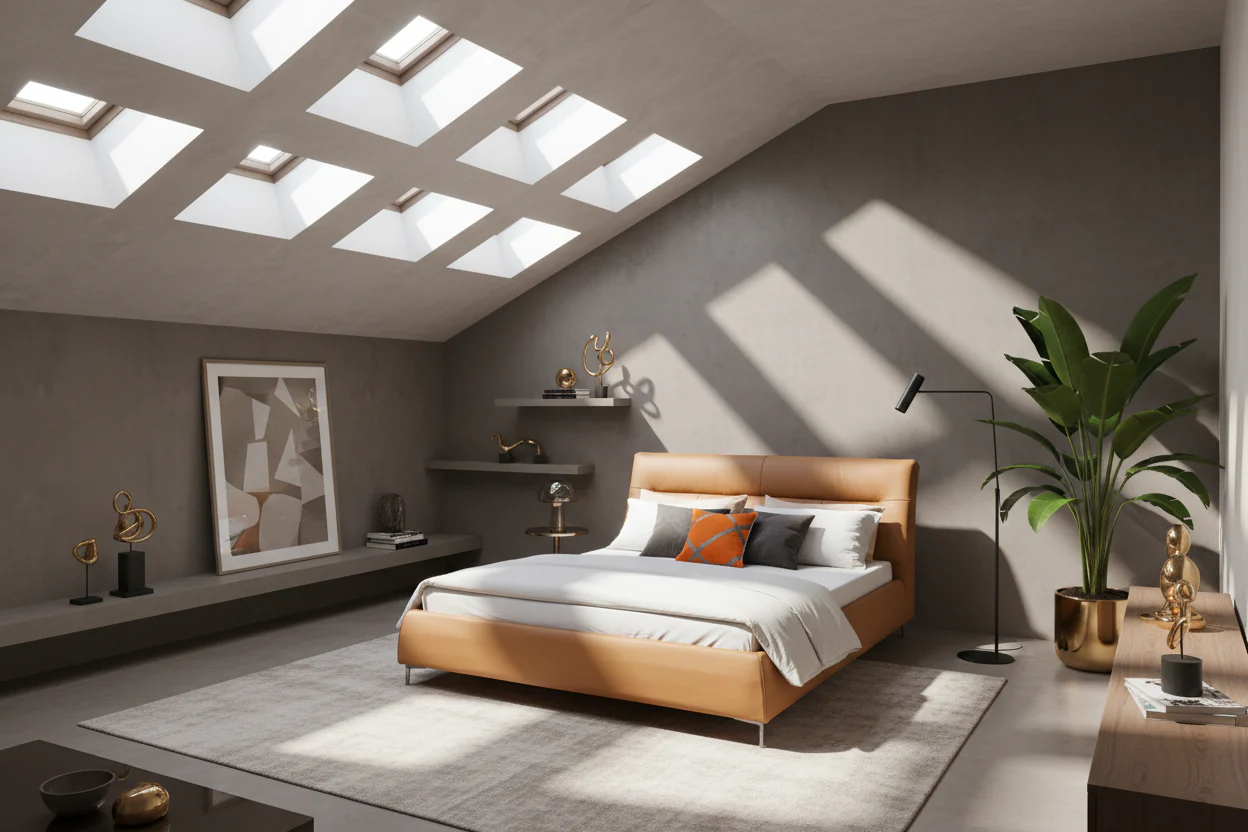 Sienna Modern Leather Bed - Image 4