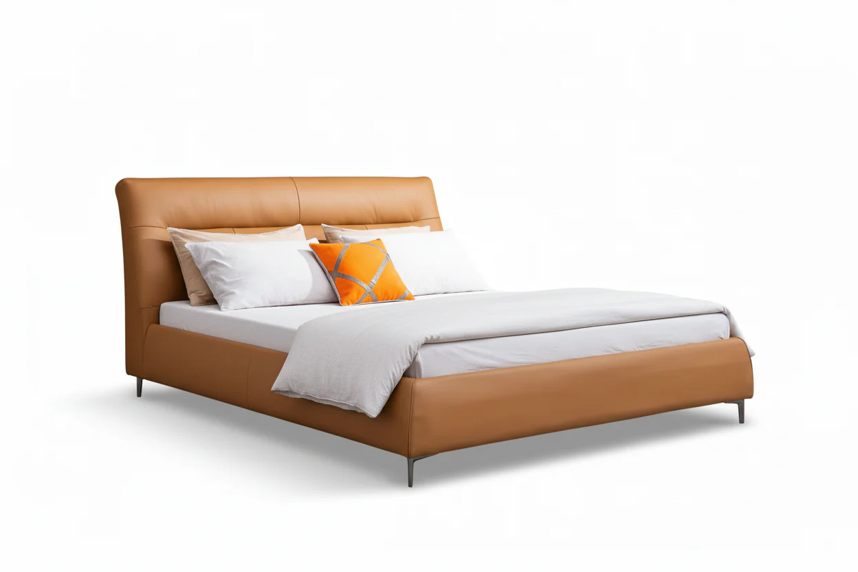 Sienna Modern Leather Bed - Image 9