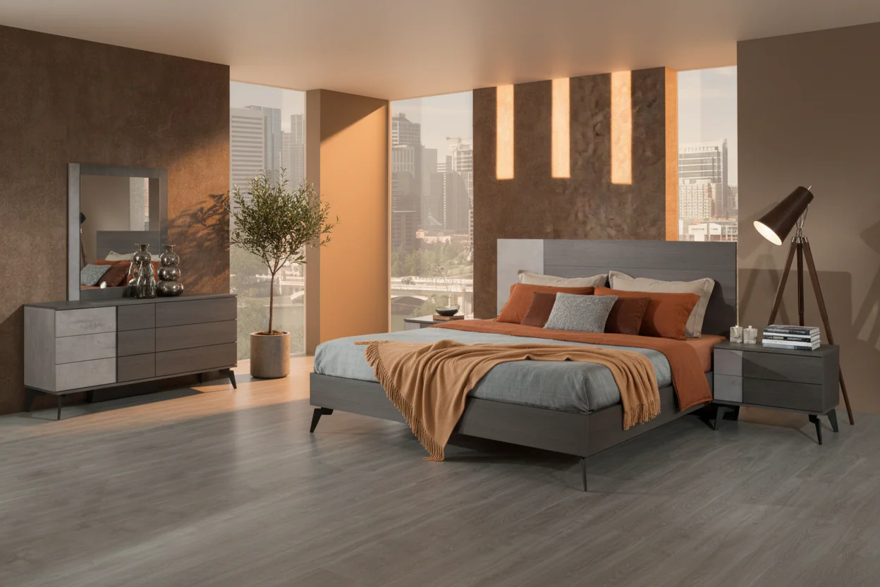 Slate Upholstered Bed - Image 2
