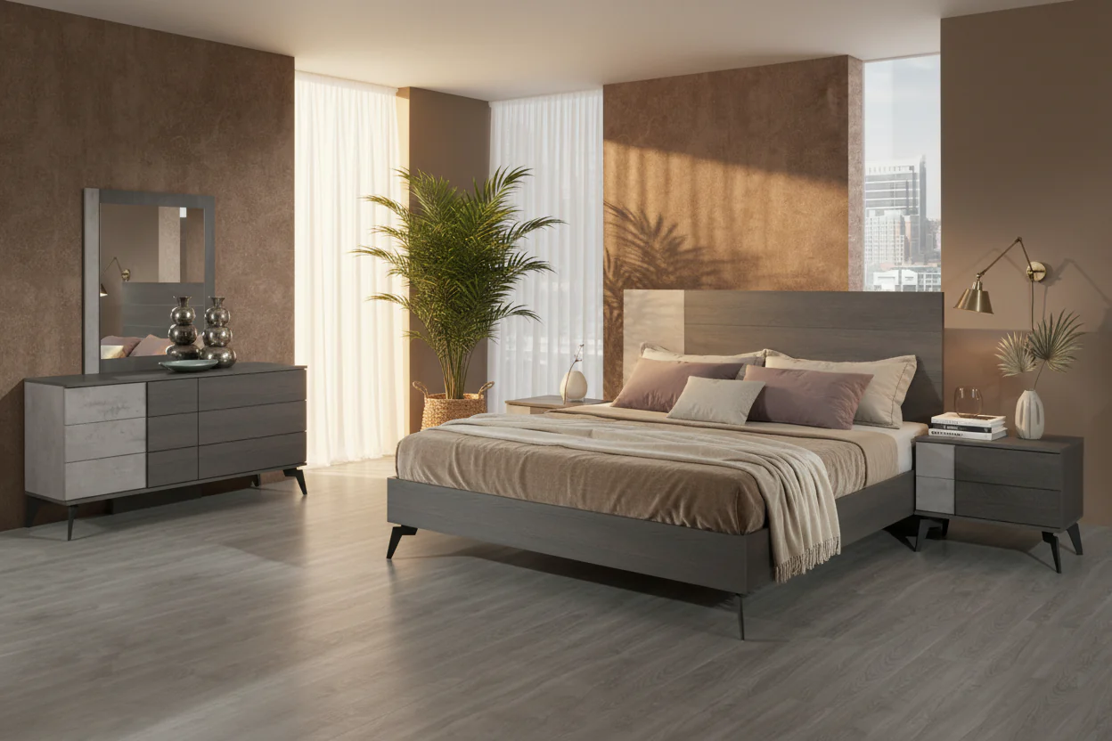 Slate Upholstered Bed - Image 5