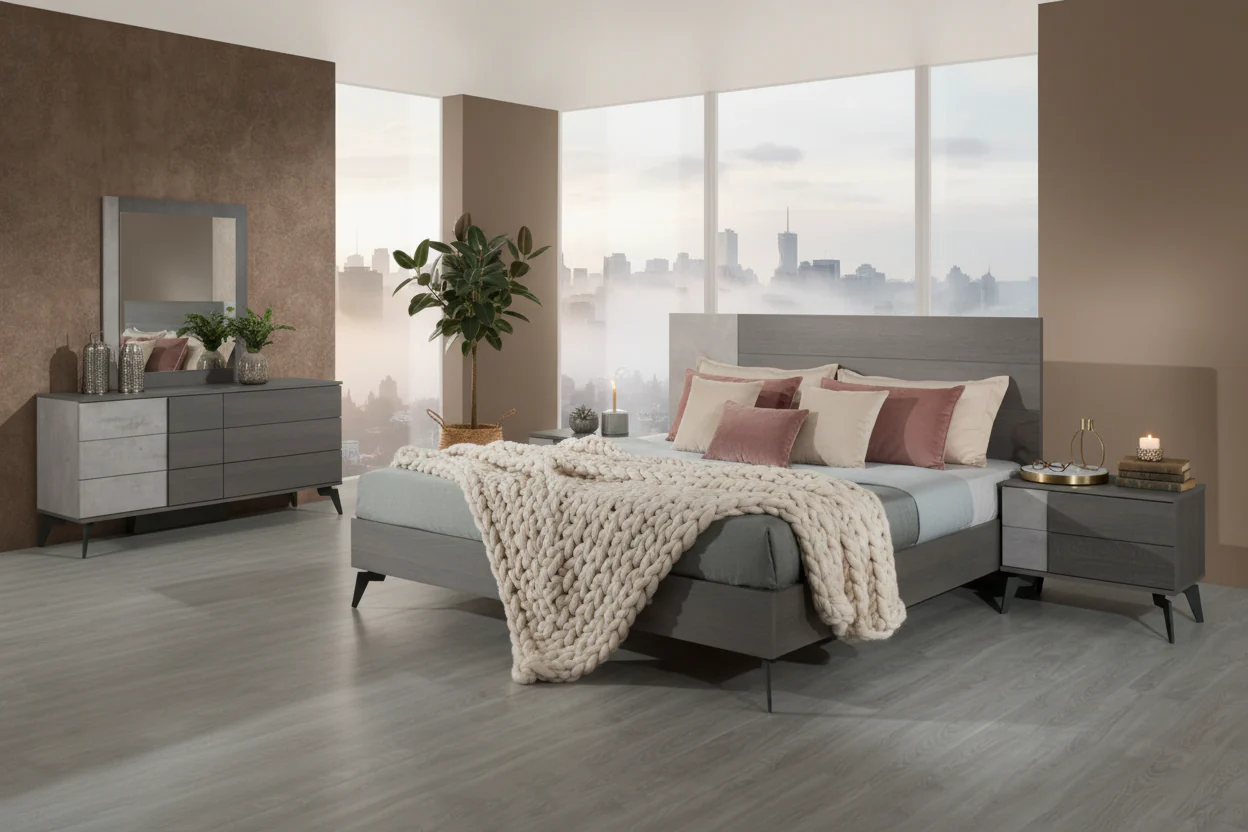 Slate Upholstered Bed - Image 7