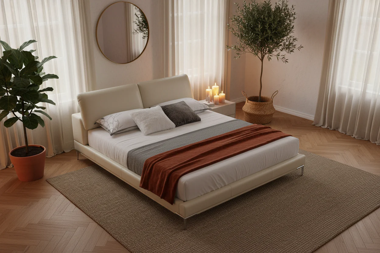 Sleek Horizon Leather Bed - Image 5