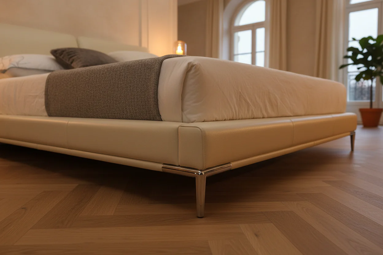 Sleek Horizon Leather Bed - Image 9