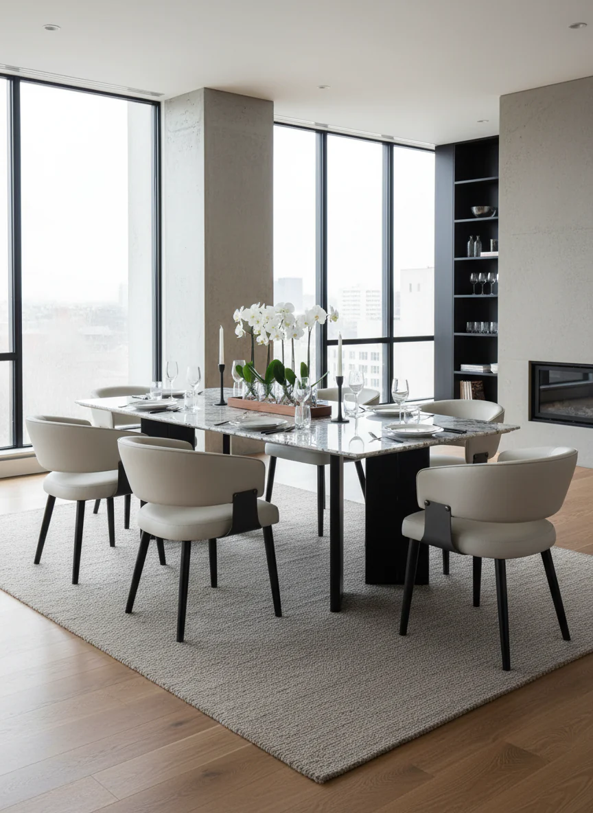 Snowpeak Marble Dining Table - Image 3