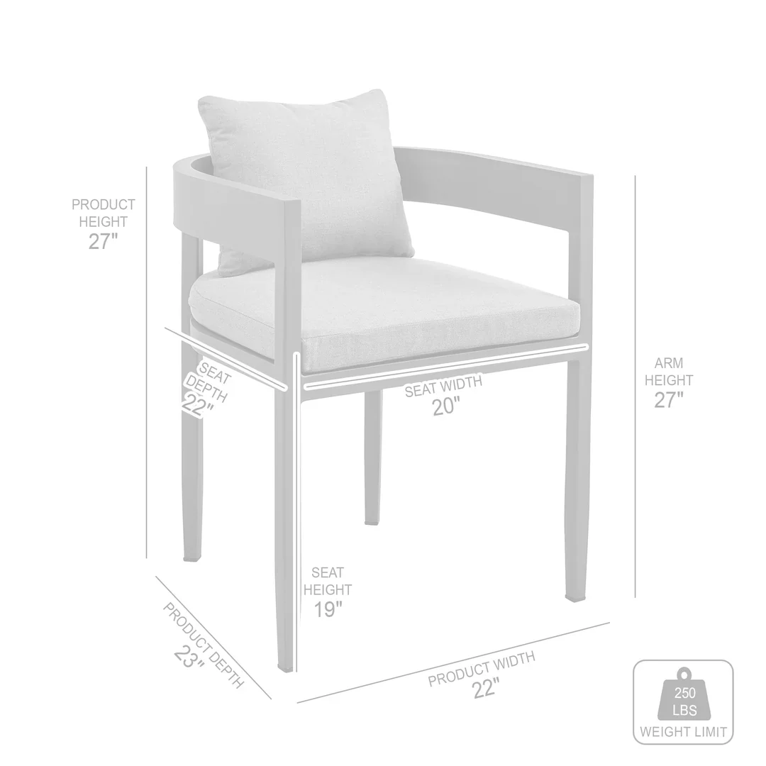 Solana Modern Outdoor Dining Chairs (Set Of 2) - Image 6