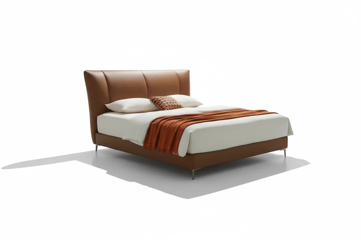 Solvan Leather Crown Bed - Image 17