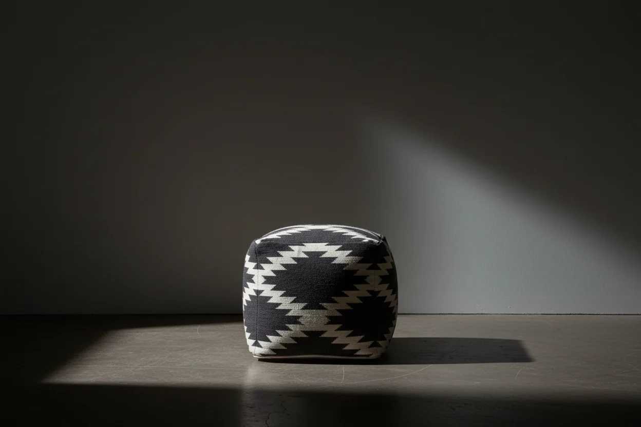 Southwestern Patterned Pouf - Image 2