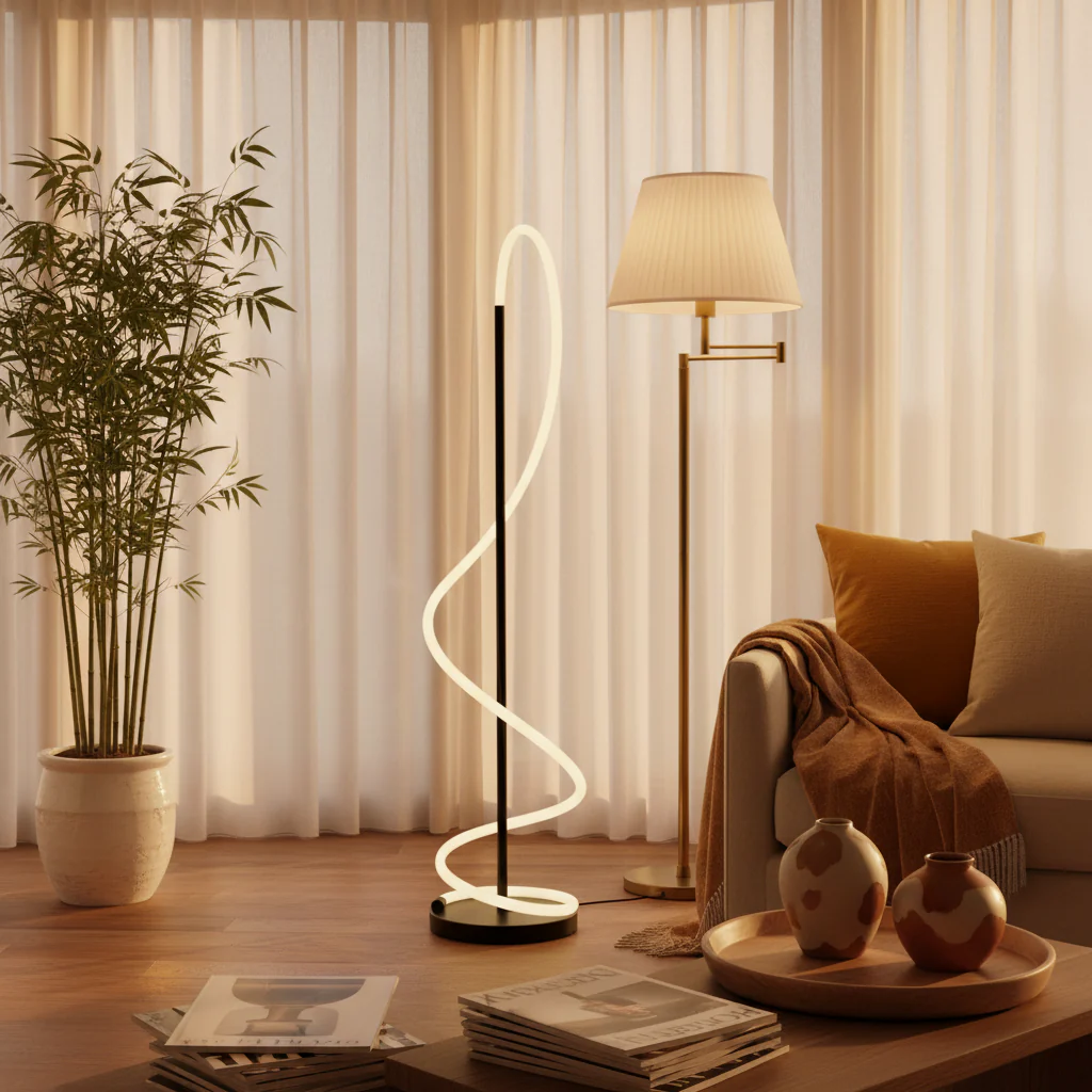 Spiral Glow LED Floor Lamp - Image 5