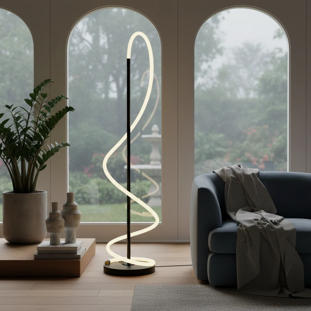 Spiral Glow LED Floor Lamp - Image 7