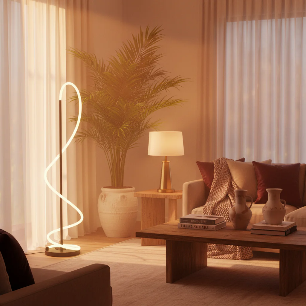 Spiral Glow LED Floor Lamp - Image 8