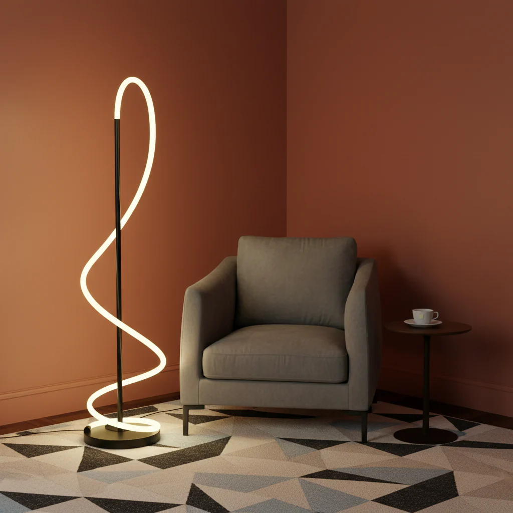Spiral Glow LED Floor Lamp - Image 9