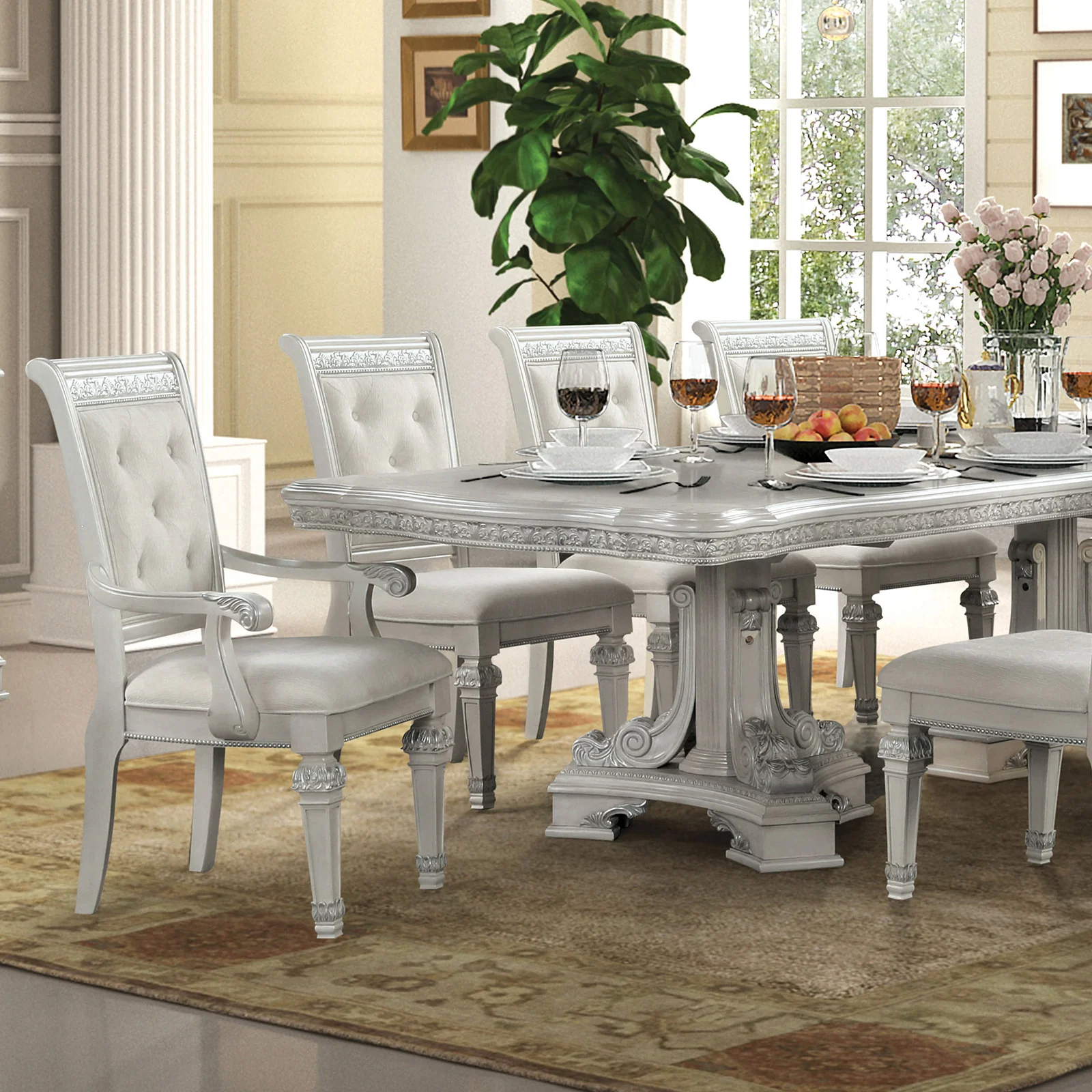 Stella Mia Traditional Dining Table - Image 2