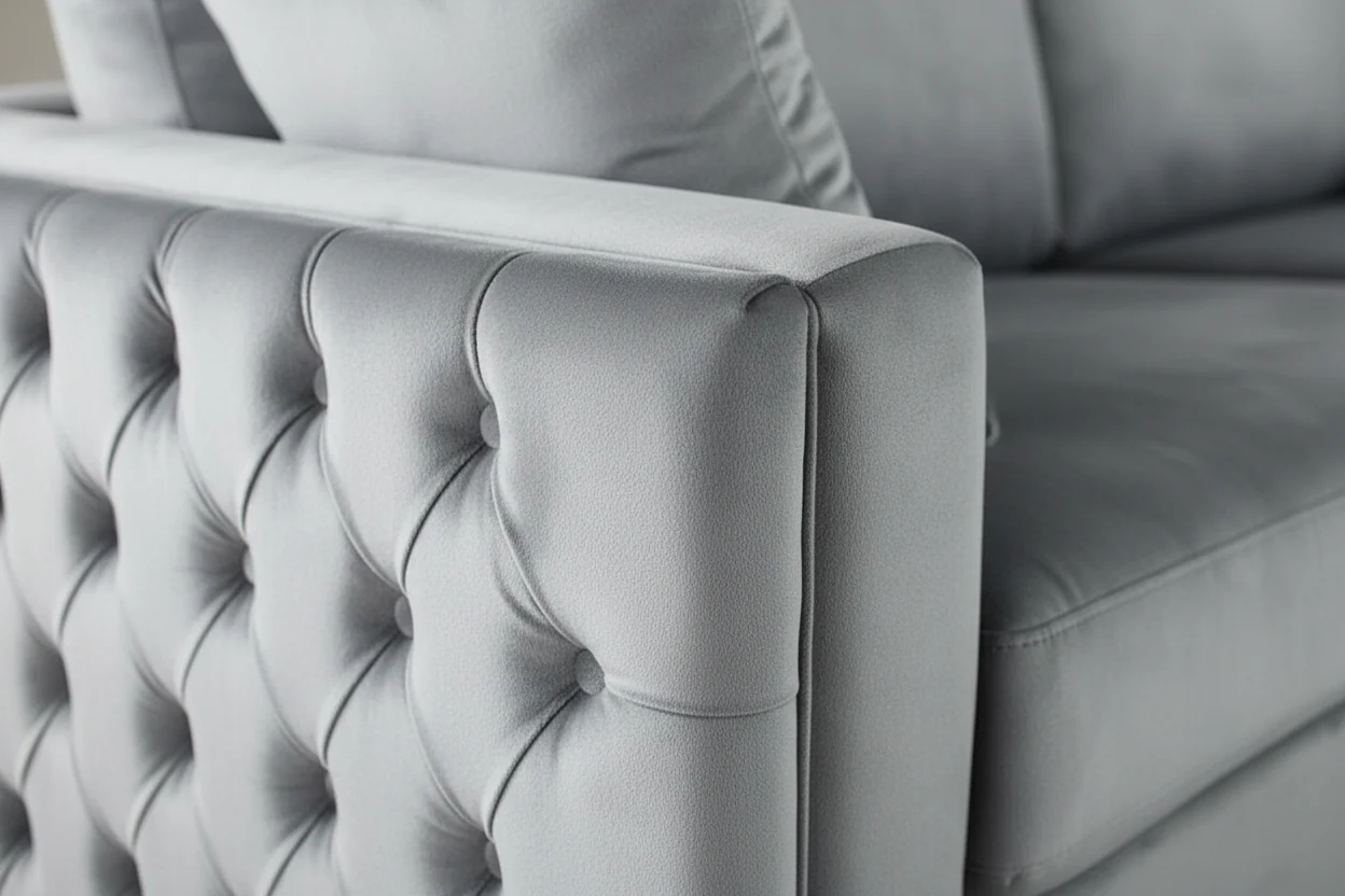 Sterling Velvet Tufted Sofa - Image 3