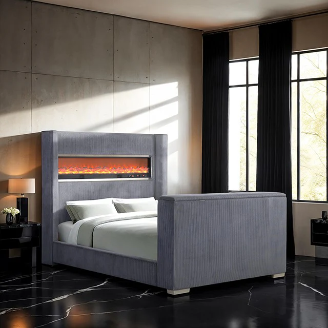 Sumter Contemporary Bed with Fireplace & TV Lift - Image 8