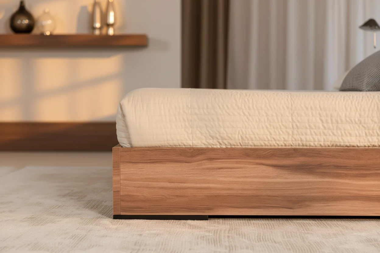 Sycamore Walnut & Fabric Bed - Image 6