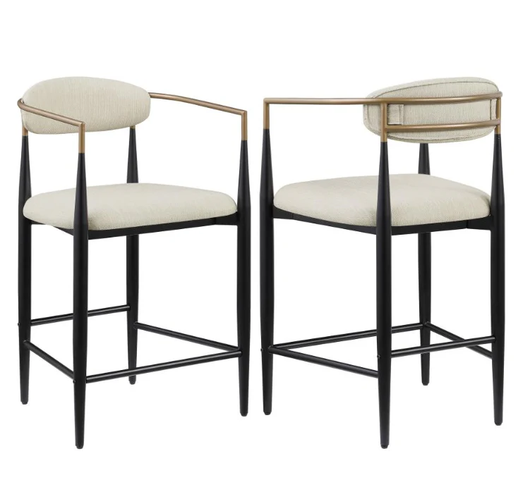 Tina Fabric Upholstered Counter Stool (2PK)