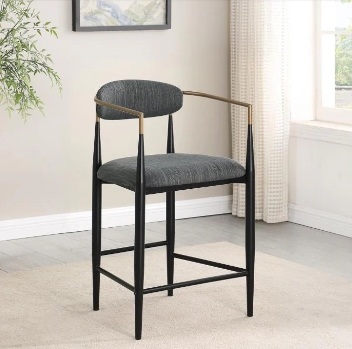 Tina Fabric Upholstered Counter Stool (2PK) - Image 4