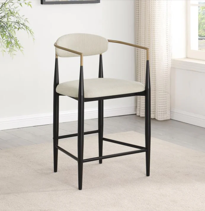 Tina Fabric Upholstered Counter Stool (2PK) - Image 5