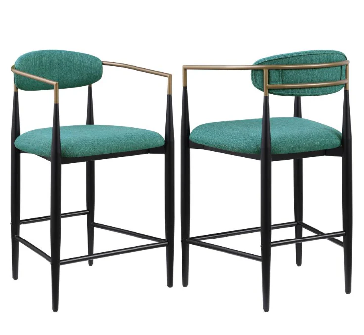 Tina Fabric Upholstered Counter Stool (2PK) - Image 8