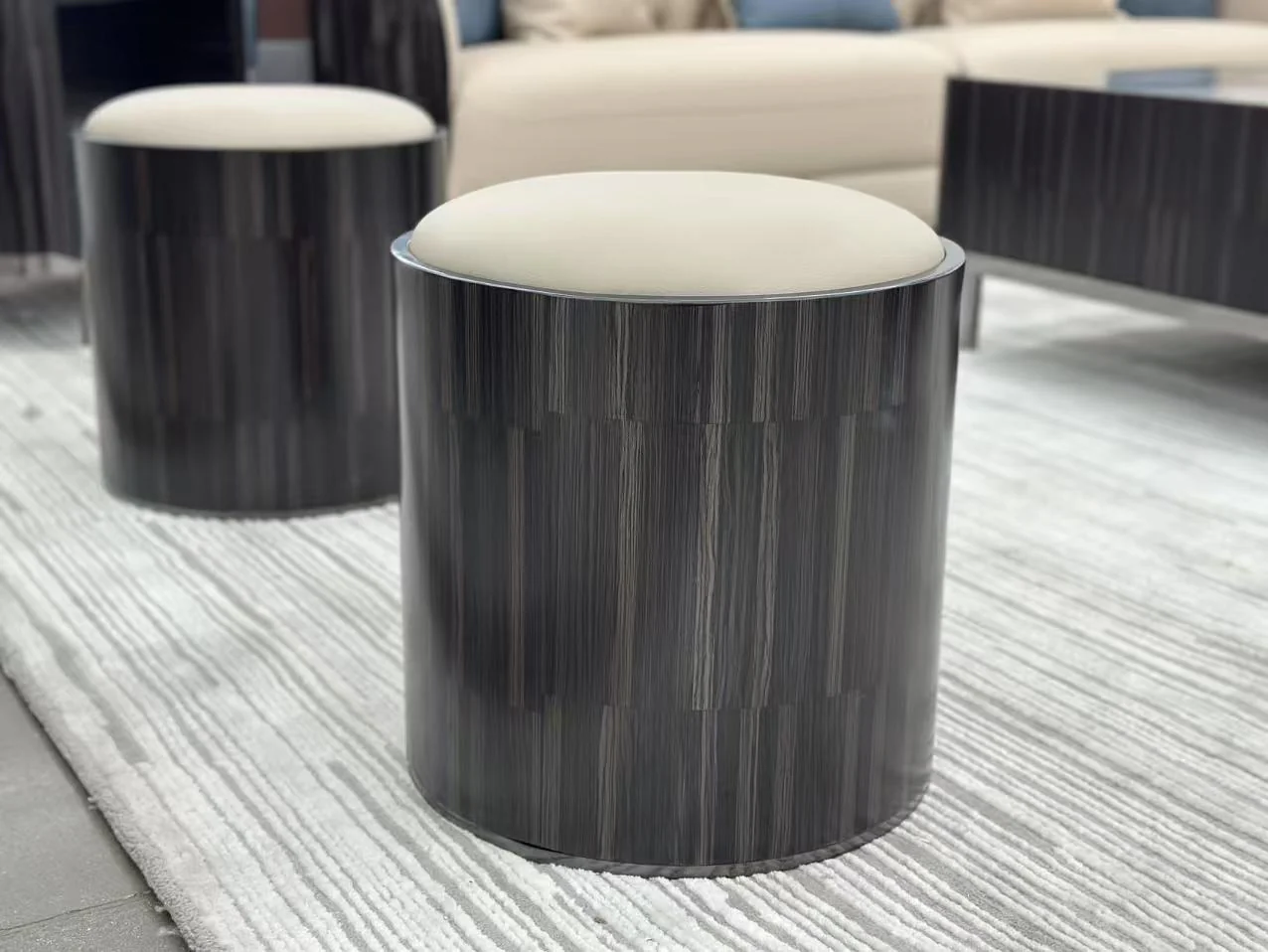 Azure Luxe Ottoman - Image 2