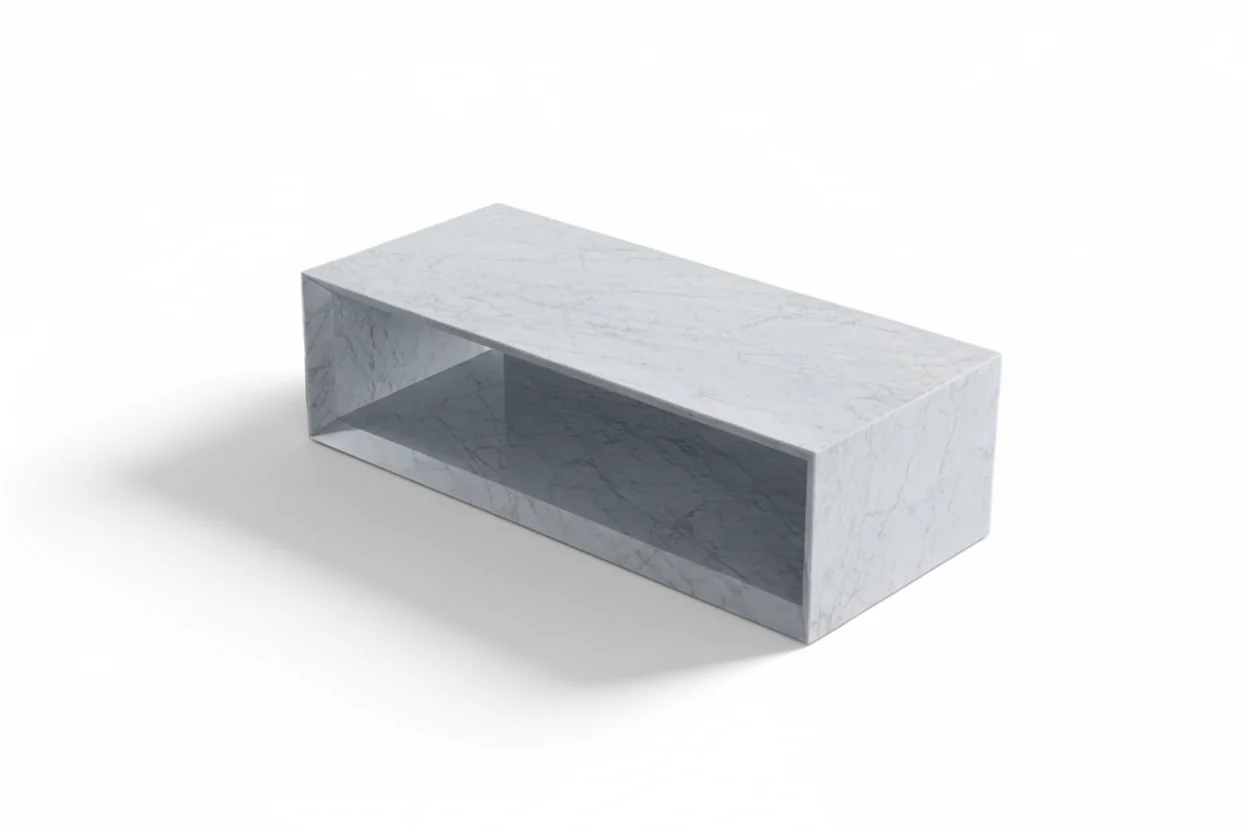 Trillium Marble Rectangle Coffee Table - Image 2
