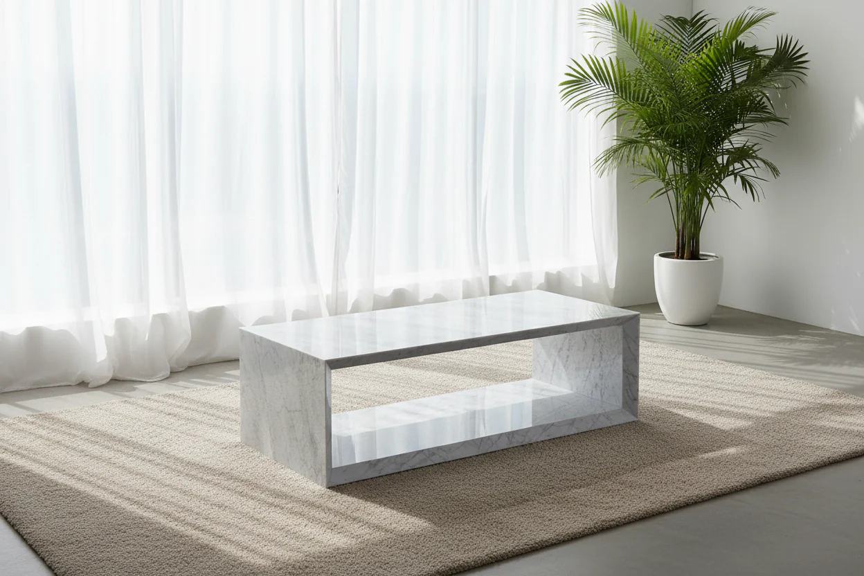 Trillium Marble Rectangle Coffee Table - Image 7