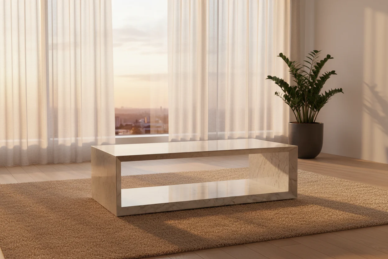Trillium Marble Rectangle Coffee Table - Image 9