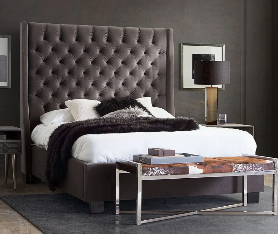 Tufted Wingback Platform Bed - Image 14