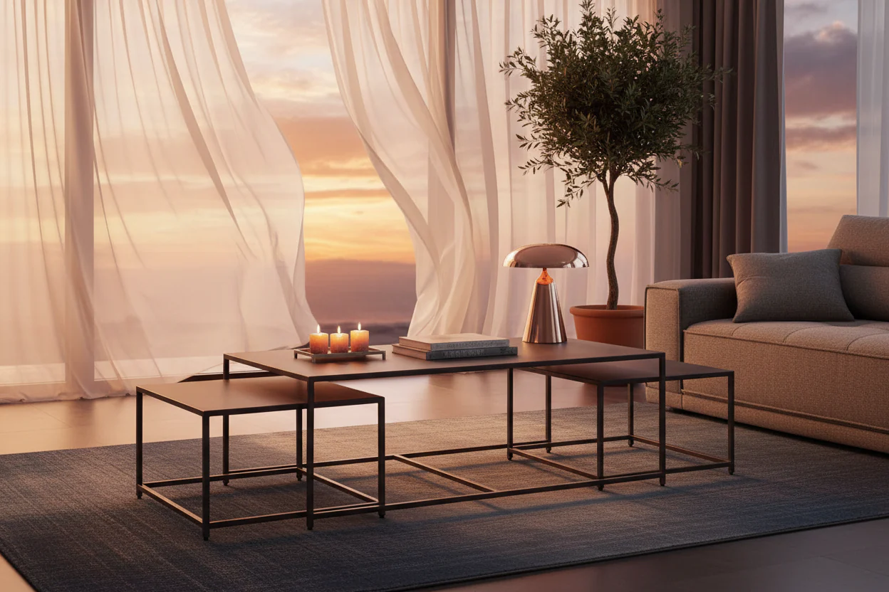Urban 3PC Nesting Coffee Table Set - Image 4