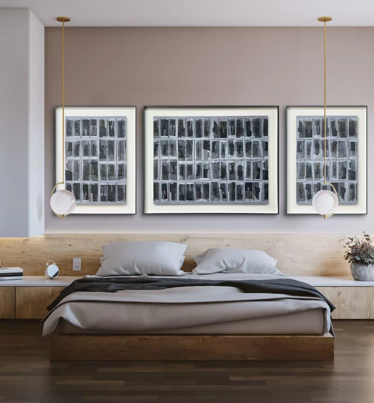 Urban Grid Wall Art Set